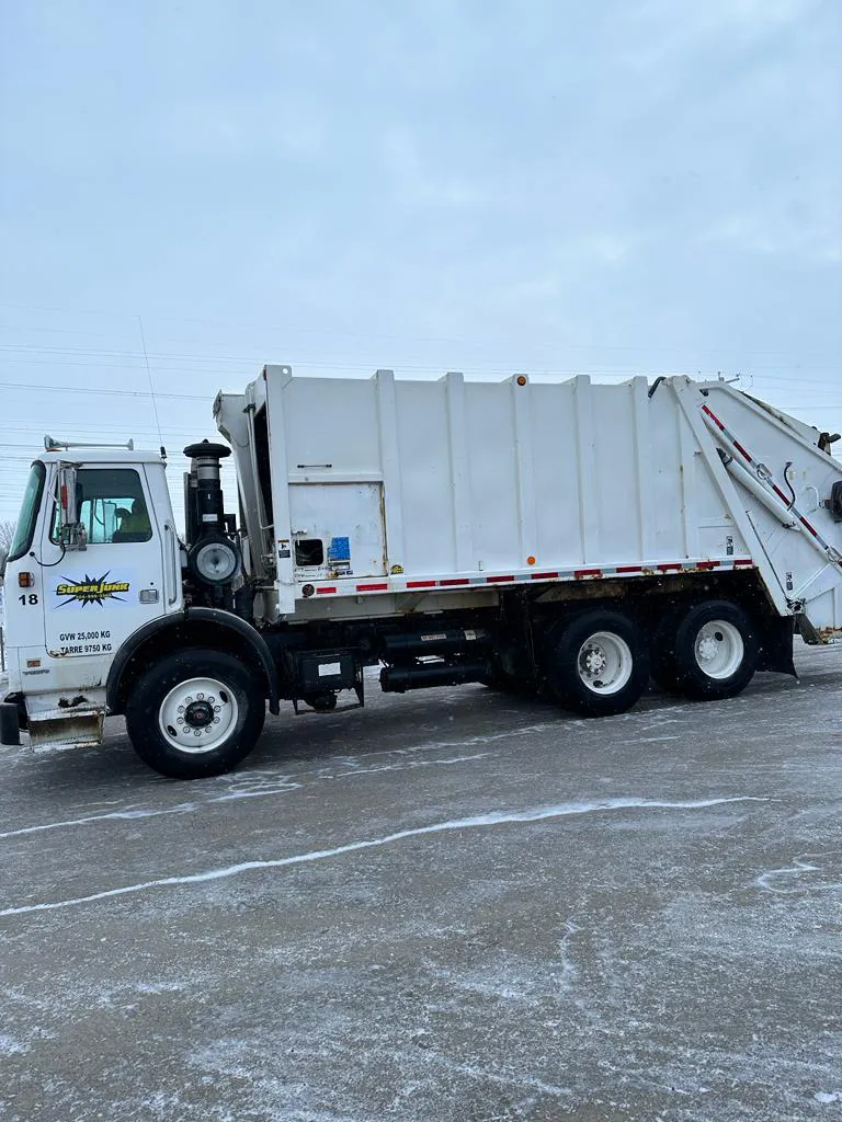 dump truck parked on road